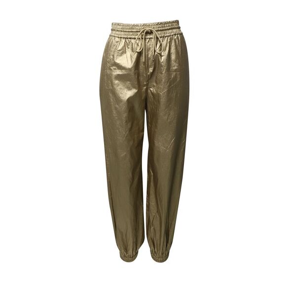 Zimmermann Rhythmic Drawstring Pants in Gold Viscose - Picture 1 of 7